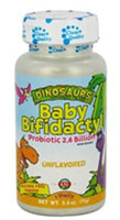 3 PACK of KAL Dinosaurs Baby Bifidactyl Probiotic 2.6 Billion for Kids Unflavored -- 2.5 oz
