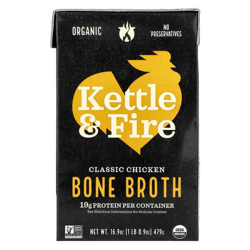 <img alt="Kettle & Fire, Bone Broth, Classic Chicken, 16.9 oz (479 g)" title="Kettle & Fire, Bone Broth, Classic Chicken, 16.9 oz (479 g),851702007022"