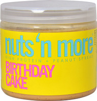 3 PACK of Nuts N More High Protein + Peanut Spread Birthday Cake -- 16 oz
