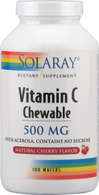 Solaray, Vitamin C Chewable,  Natural Cherry - 500 mg - 100 Wafers