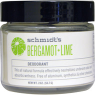 Schmidts Natural Deodorant, Bregamot + Lime, 2 oz (56.7 g)