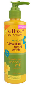 Alba Botanica, Hawaiian Facial Wash, Deep Cleansing Coconut Milk, 8 fl oz (237 ml)