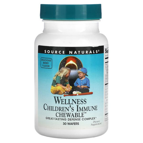 <img alt="Source Naturals, Wellness Childrens Immune Chewable, Delicious Berry, 30 Wafers" title="Source Naturals, Wellness Childrens Immune Chewable, Delicious Berry, 30 Wafers,021078021384"