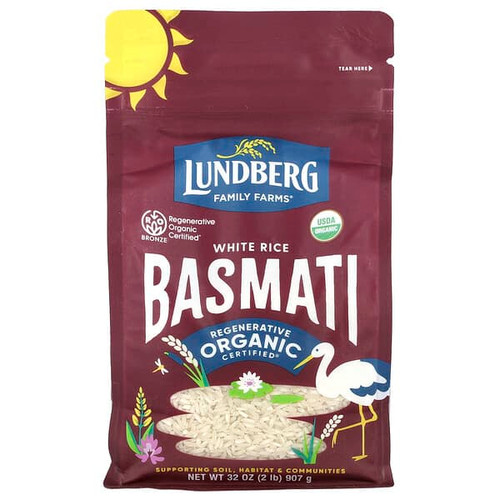 <img alt="Lundberg, Organic White Rice, Basmati, 32 oz (907 g)" title="Lundberg, Organic White Rice, Basmati, 32 oz (907 g),073416402041"