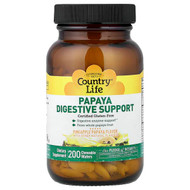 <img alt="Country Life, Papaya Digestive Support, Pineapple Papaya, 200 Chewable Wafers" title="Country Life, Papaya Digestive Support, Pineapple Papaya, 200 Chewable Wafers,015794053873"