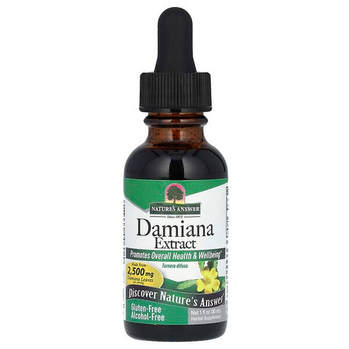 <img alt="Natures Answer, Damiana Extract, Alcohol-Free, 2,500 mg, 1 fl oz (30 ml)" title="Natures Answer, Damiana Extract, Alcohol-Free, 2,500 mg, 1 fl oz (30 ml),083000006029"