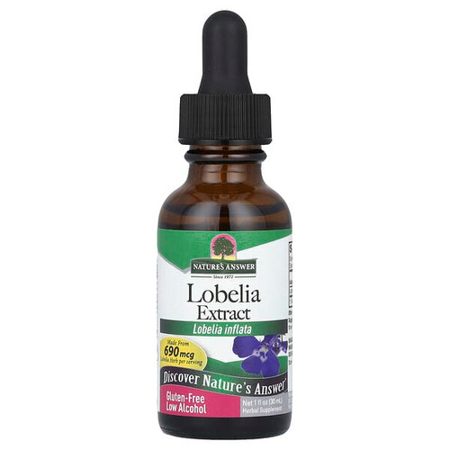 <img alt="Natures Answer, Lobelia Extract, 690 mcg, 1 fl oz (30 ml)" title="Natures Answer, Lobelia Extract, 690 mcg, 1 fl oz (30 ml),083000003882"