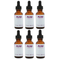 Now Foods, Empty 1 fl oz Amber Glass Bottle + Dropper, Case of 6