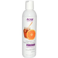 3 PACK of Now Foods, Solutions, Gel Cleanser, Vitamin C & Manuka Honey, 8 fl oz (237 ml)