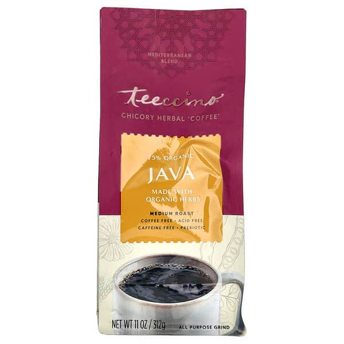 <img alt="Teeccino, Chicory Herbal Coffee, Java, Medium Roast, Caffeine Free, 11 oz (312 g)" title="Teeccino, Chicory Herbal Coffee, Java, Medium Roast, Caffeine Free, 11 oz (312 g),795239800704"