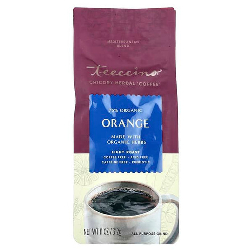 <img alt="Teeccino, Chicory Herbal Coffee, Orange, Light Roast, Caffeine Free, 11 oz (312 g)" title="Teeccino, Chicory Herbal Coffee, Orange, Light Roast, Caffeine Free, 11 oz (312 g),795239800407"