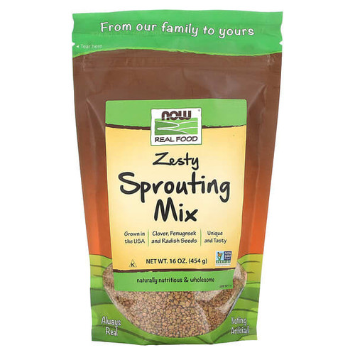 <img alt="NOW Foods, Real Food, Zesty Sprouting Mix, 16 oz (454 g)" title="NOW Foods, Real Food, Zesty Sprouting Mix, 16 oz (454 g),733739072719"
