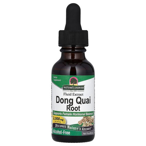 <img alt="Natures Answer, Dong Quai Root, Fluid Extract, Alcohol Free, 2,000 mg, 1 fl oz (30 ml)" title="Natures Answer, Dong Quai Root, Fluid Extract, Alcohol Free, 2,000 mg, 1 fl oz (30 ml),083000006104"