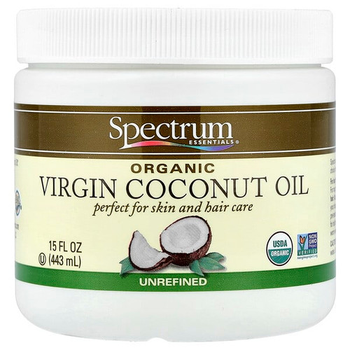 <img alt="Spectrum Essentials, Organic Virgin Coconut Oil, Unrefined , 15 fl oz (443 ml)" title="Spectrum Essentials, Organic Virgin Coconut Oil, Unrefined , 15 fl oz (443 ml),022506112018"