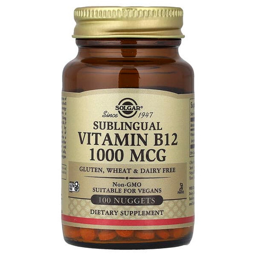 <img alt="Solgar, Vitamin B 12, Sublingual , 1,000 mcg, 100 Nuggets" title="Solgar, Vitamin B 12, Sublingual , 1,000 mcg, 100 Nuggets,033984032293"