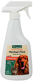 NaturVet Herbal Flea Spray For Dogs & Cats -- 16 fl oz
