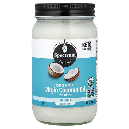 <img alt="Spectrum Culinary, Organic Virgin Coconut Oil, Unrefined, 14 fl oz (414 ml)" title="Spectrum Culinary, Organic Virgin Coconut Oil, Unrefined, 14 fl oz (414 ml),022506934511"