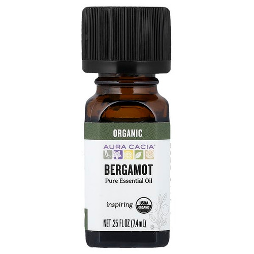 <img alt="Aura Cacia, Pure Essential Oil, Organic Bergamot, 0.25 fl oz (7.4 ml)" title="Aura Cacia, Pure Essential Oil, Organic Bergamot, 0.25 fl oz (7.4 ml),051381908218"