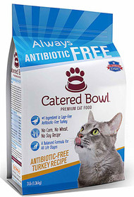 Catered Bowl Always Antibiotic Free Premium Dry Cat Food Turkey Recipe - 3 lbs