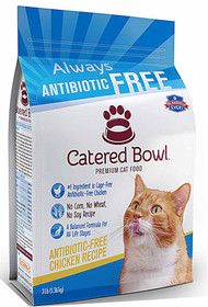 Catered Bowl Always Antibiotic Free Premium Dry Cat Food Chicken Recipe - 3 lbs