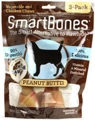 SmartBones, Vegetable and Chicken Chews for Dogs Large 3-Pack,  Peanut Butter - 12 oz