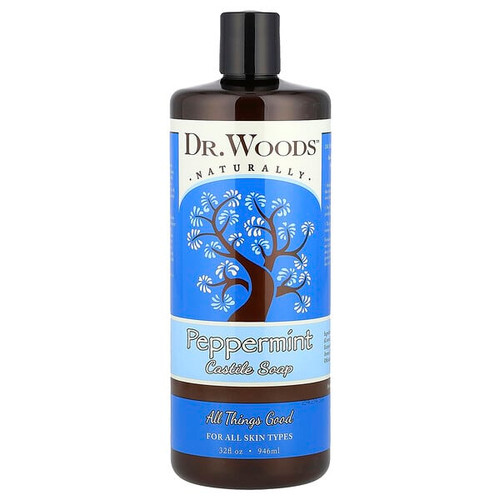 <img alt="Dr. Woods, Peppermint Castile Soap, 32 fl oz (946 ml)" title="Dr. Woods, Peppermint Castile Soap, 32 fl oz (946 ml),689191512020"