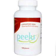 Peelu, Chewing Gum with Xylitol, Cinnamon Sass, 100 Pieces