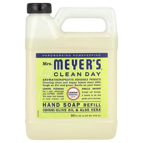 <img alt="Mrs. Meyers Clean Day, Hand Soap Refill, Lemon Verbena, 33 fl oz (975 ml)" title="Mrs. Meyers Clean Day, Hand Soap Refill, Lemon Verbena, 33 fl oz (975 ml),808124121638"