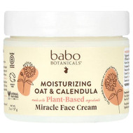 <img alt="Babo Botanicals, Moisturizing Miracle Face Cream, Oat & Calendula, 2 oz (57 g)" title="Babo Botanicals, Moisturizing Miracle Face Cream, Oat & Calendula, 2 oz (57 g),899248002064"