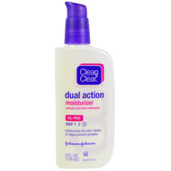 3 PACK of Clean & Clear, Dual Action Moisturizer, Salicylic Acid Acne Medication, 4 fl oz (118 ml)