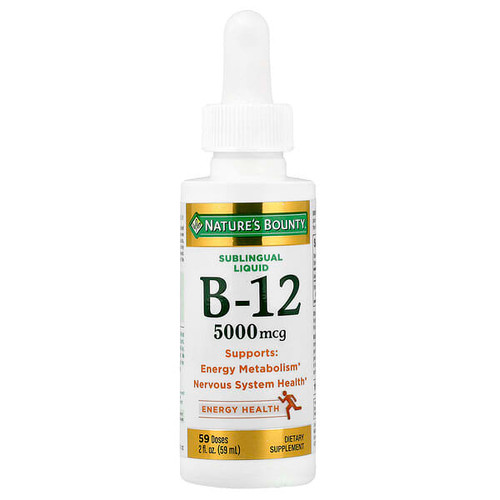 <img alt="Natures Bounty, B-12, Sublingual Liquid, 5,000 mcg, 2 fl oz (59 ml)" title="Natures Bounty, B-12, Sublingual Liquid, 5,000 mcg, 2 fl oz (59 ml),074312181870"