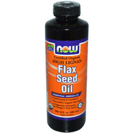 NOW Foods Certified Organic High Lignan Flax Seed Oil -- 12 fl oz