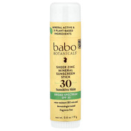 <img alt="Babo Botanicals, Sheer Zinc Mineral Sunscreen Stick, Sensitive Skin, SPF 30, Fragrance Free, 0.6 oz (17 g)" title="Babo Botanicals, Sheer Zinc Mineral Sunscreen Stick, Sensitive Skin, SPF 30, Fragrance Free, 0.6 oz (17 g),899248002903"
