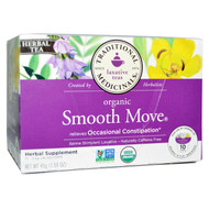 Traditional Medicinals, Laxative Teas, Organic Smooth Move, Naturally Caffeine Free  Herbal Tea, 10 Cups, .16 oz (4.5 g) Each