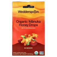 <img alt="Wedderspoon, Organic Manuka Honey Drops with Echinacea, Ginger, 20 Drops, 4 oz (120 g)" title="Wedderspoon, Organic Manuka Honey Drops with Echinacea, Ginger, 20 Drops, 4 oz (120 g),814422020382"
