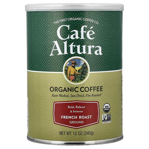 <img alt="Cafe Altura, Organic Coffee, Ground, French Roast, 12 oz (340 g)" title="Cafe Altura, Organic Coffee, Ground, French Roast, 12 oz (340 g),032843334837"