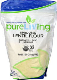 Pure Living Sprouted Lentil Flour - 1.5 lb