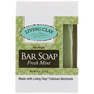 Living Clay, Handmade Bar Soap, Fresh Mint, 4 oz (114 g)