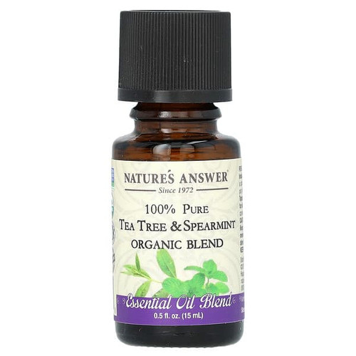<img alt="Natures Answer, 100% Pure Organic Essential Oil Blend, Tea Tree & Spearmint, 0.5 fl oz (15 ml)" title="Natures Answer, 100% Pure Organic Essential Oil Blend, Tea Tree & Spearmint, 0.5 fl oz (15 ml),083000266973"