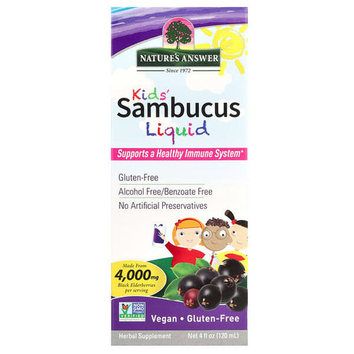 <img alt="Natures Answer, Kids Sambucus Liquid , 4,000 mg, 4 fl oz (120 ml)" title="Natures Answer, Kids Sambucus Liquid , 4,000 mg, 4 fl oz (120 ml),083000260445"