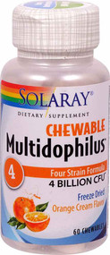 Solaray Multidophilus 4 Orange Cream - 60 Chewables