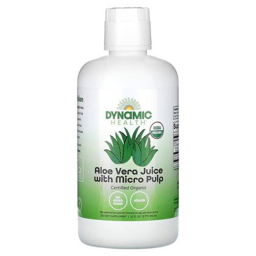 <img alt="Dynamic Health, Aloe Vera Juice with Micro Pulp, 32 fl oz (946 ml)" title="Dynamic Health, Aloe Vera Juice with Micro Pulp, 32 fl oz (946 ml),790223101270"