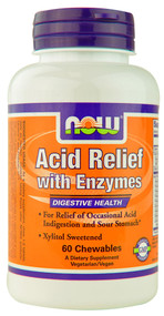 Now Foods, Acid Relief with Enzymes, 60 Chewables