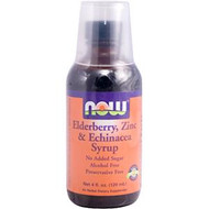 NOW Foods Elderberry Zinc & Echinacea Syrup - 4 fl oz
