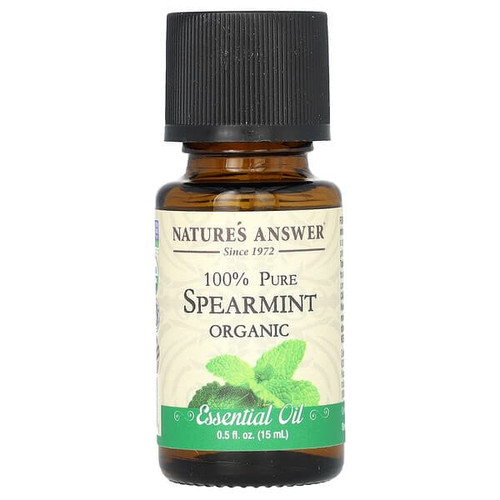 <img alt="Natures Answer, 100% Pure Organic Essential Oil, Spearmint, 0.5 fl oz (15 ml)" title="Natures Answer, 100% Pure Organic Essential Oil, Spearmint, 0.5 fl oz (15 ml),083000266751"