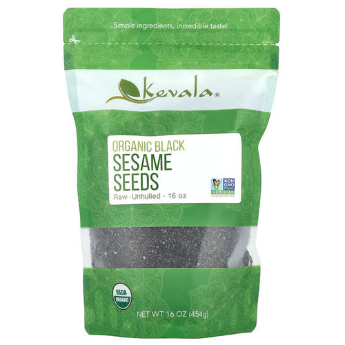 <img alt="Kevala, Organic Black Sesame Seeds, Raw, Unhulled, 16 oz (454 g)" title="Kevala, Organic Black Sesame Seeds, Raw, Unhulled, 16 oz (454 g),816536012055"