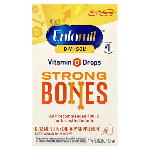 <img alt="Enfamil, D·Vi·Sol, Vitamin D Drops, Strong Bones, 0-12 Months, 1.66 fl oz (50 ml)" title="Enfamil, D·Vi·Sol, Vitamin D Drops, Strong Bones, 0-12 Months, 1.66 fl oz (50 ml),300870866448"