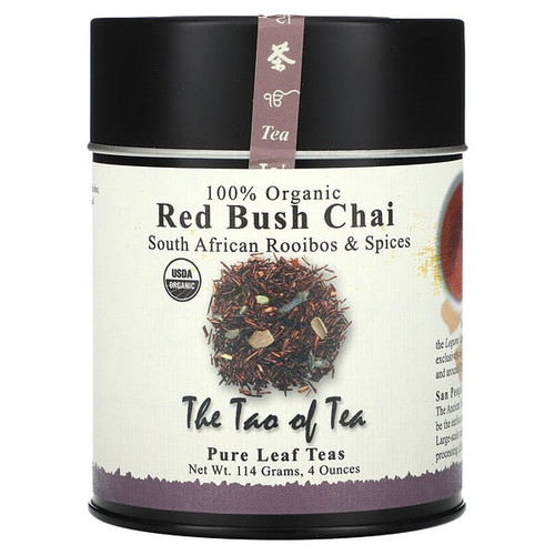 <img alt="The Tao of Tea, 100% Organic South African Rooibos & Spices, Red Bush Chai, 4 oz (114 g)" title="The Tao of Tea, 100% Organic South African Rooibos & Spices, Red Bush Chai, 4 oz (114 g),689951910103"