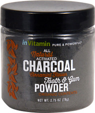 inVitamin All Natural Activated Charcoal Tooth & Gum Powder Cinnamint - 2.75 oz