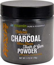 inVitamin All Natural Activated Charcoal Tooth & Gum Powder Citrus - 2.75 oz